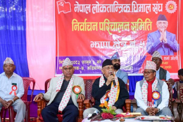 सरकारले विकास विरोधी चरित्र देखायो : अध्यक्ष ओली